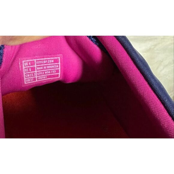 FITFLOP Blue & Pink Carita Lace-Up Sneakers Size 6 NEW - Picture 8 of 8